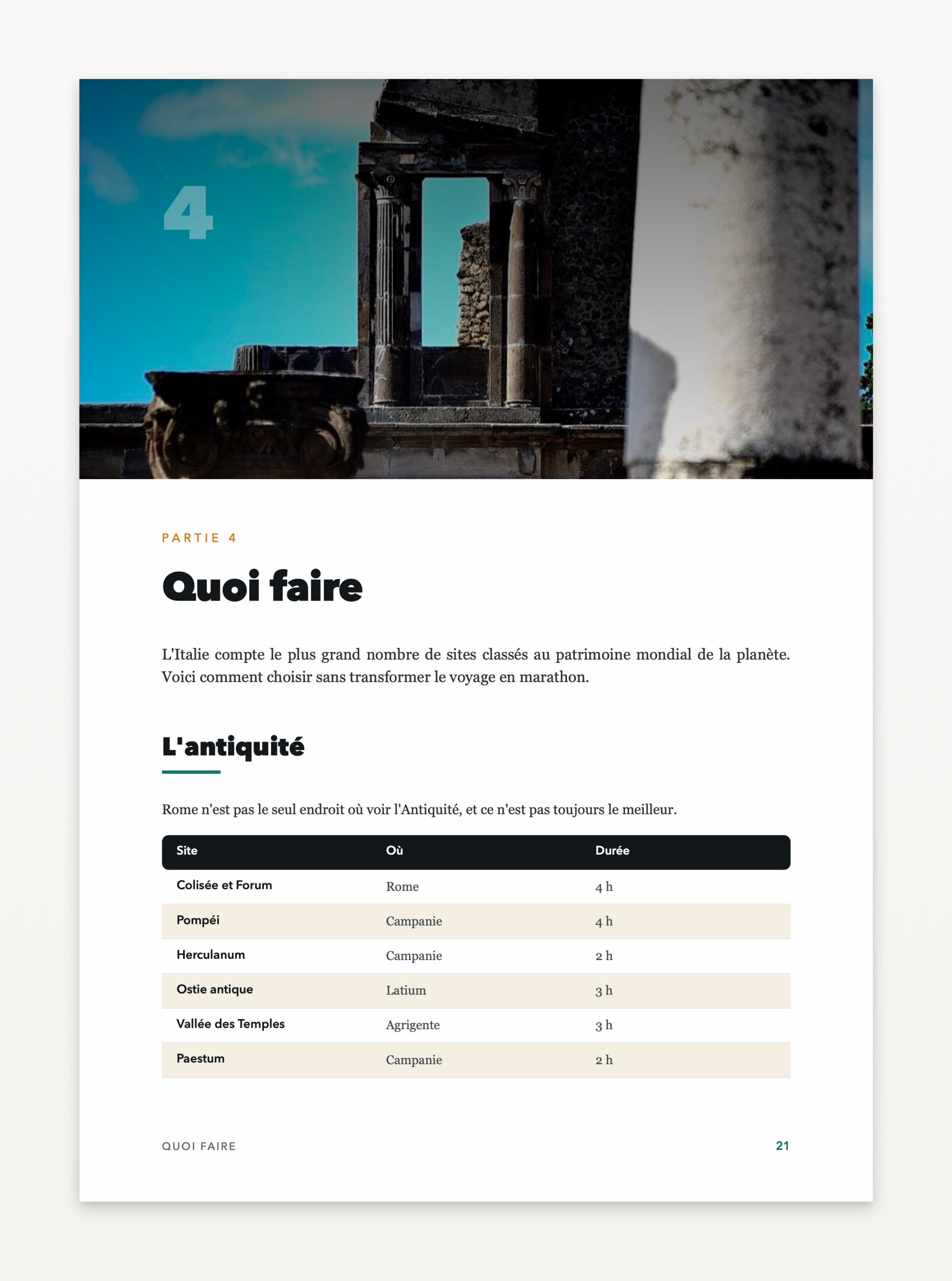 Aperçu d'une page — Italie